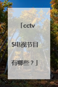 cctv5电视节目有哪些？